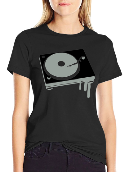 DJ Turntable Graphic Tee - Black