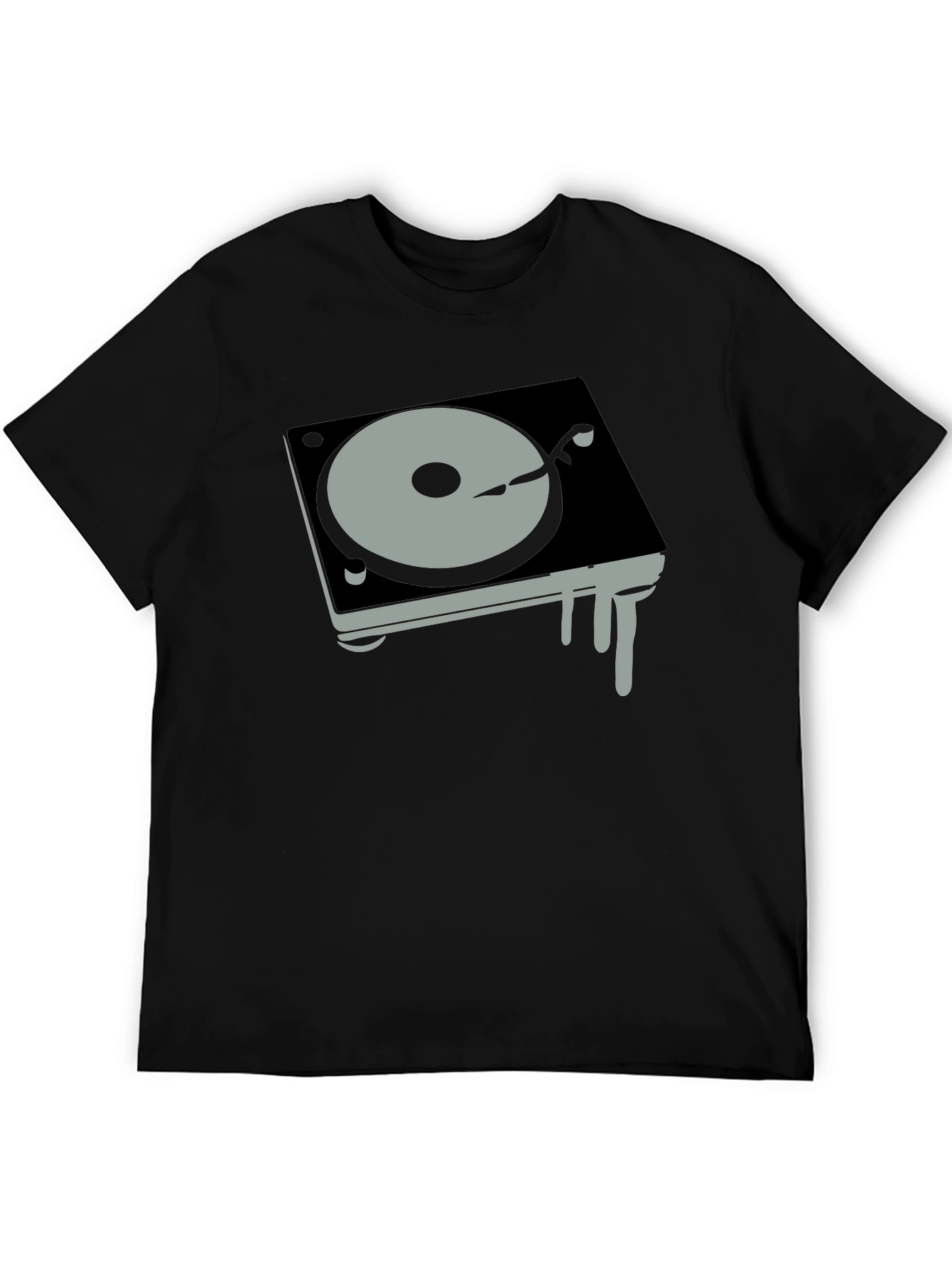 DJ Turntable Graphic Tee - Black