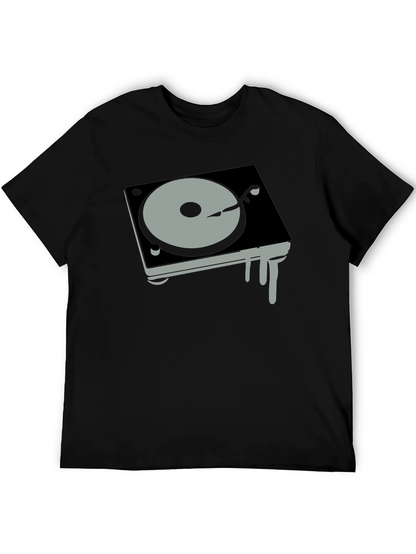 DJ Turntable Graphic Tee - Black