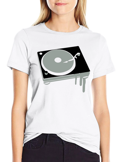 DJ Turntable Graphic Tee - Black
