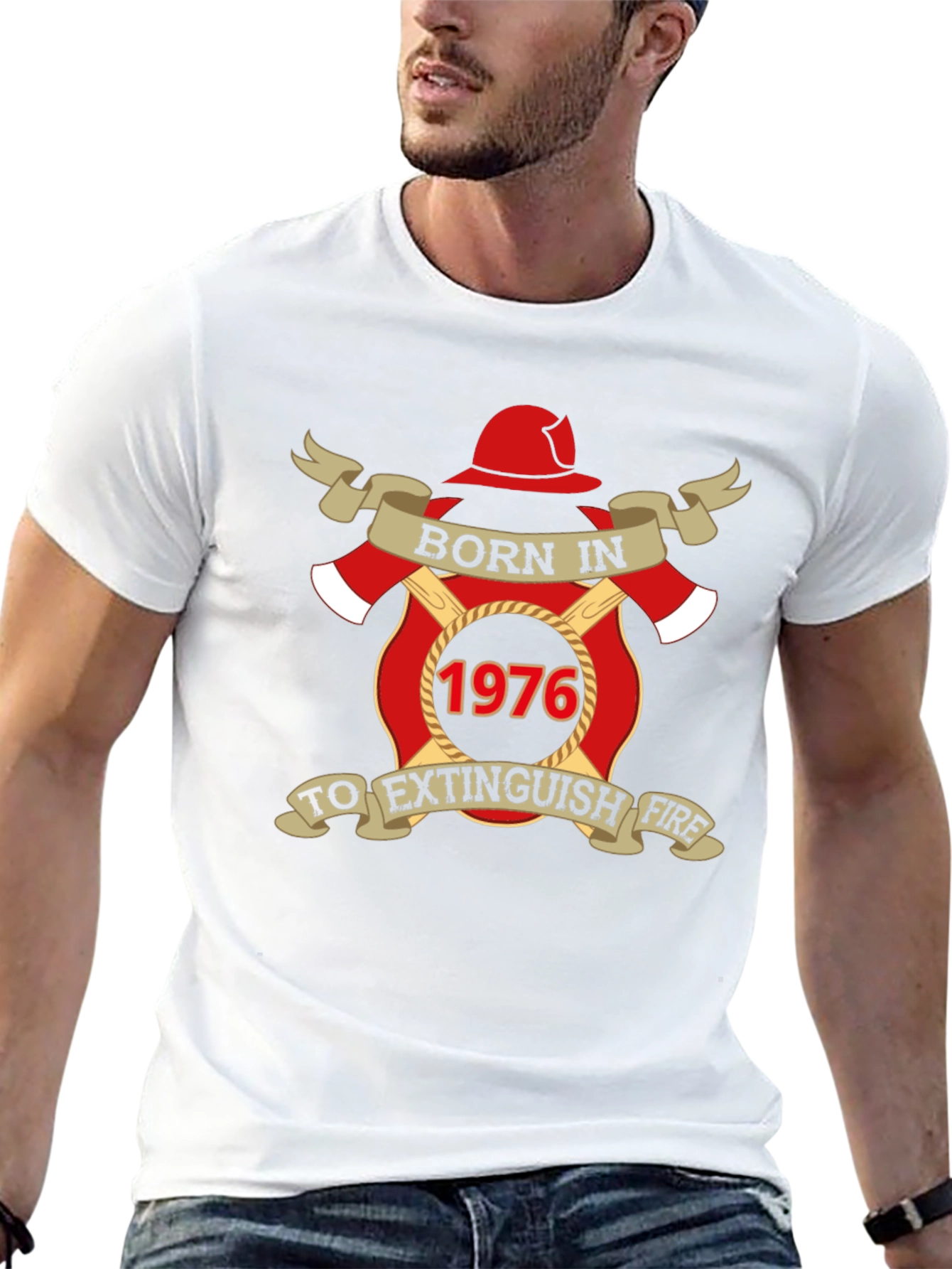 Born in 1976 Firefighter T-Shirt