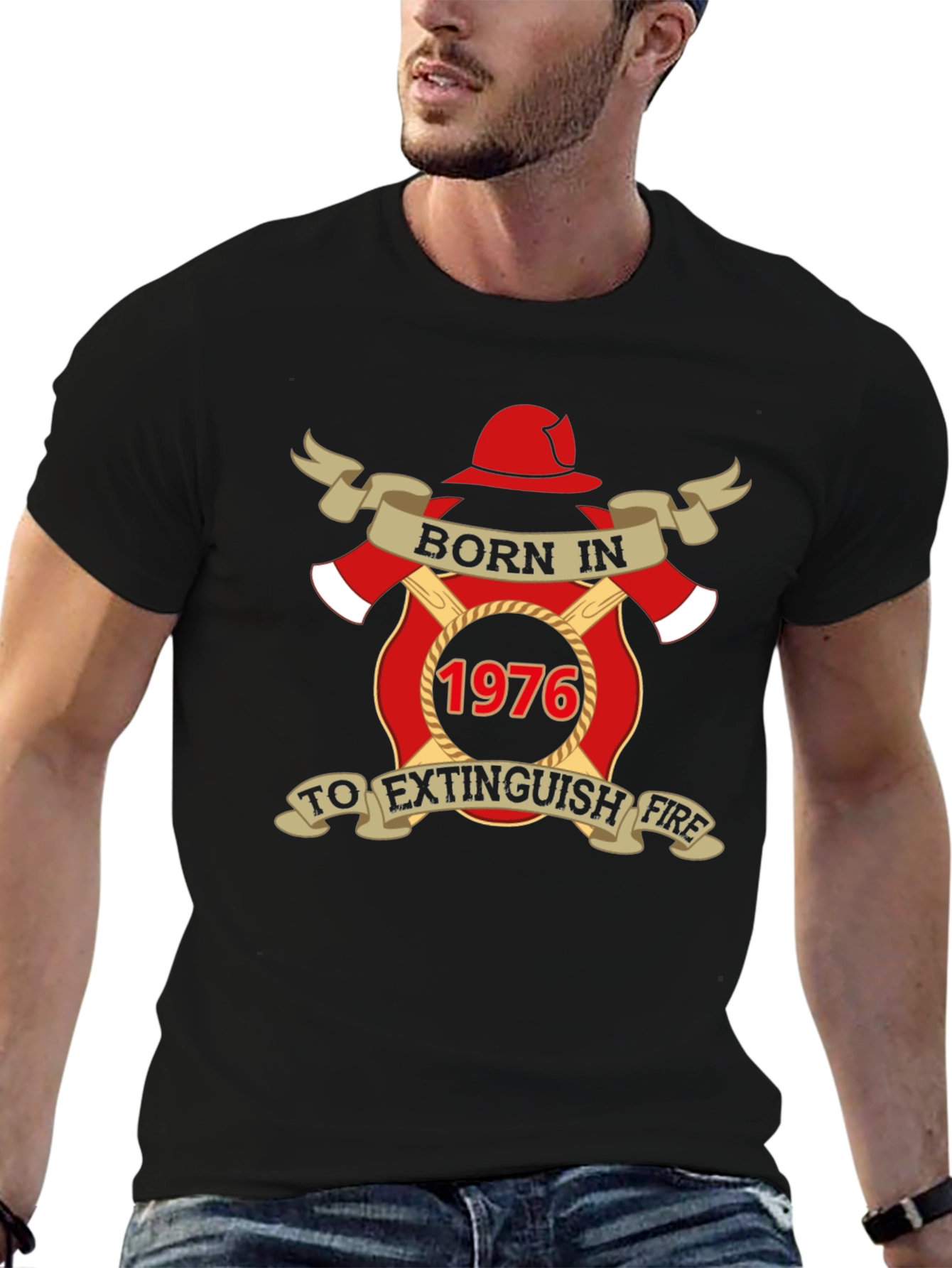 Born in 1976 Firefighter T-Shirt