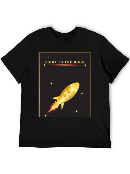 Shiba To The Moon T-Shirt - Crypto Doge Rocket