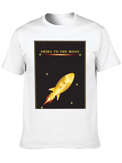 Shiba To The Moon T-Shirt - Crypto Doge Rocket