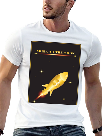 Shiba To The Moon T-Shirt - Crypto Doge Rocket