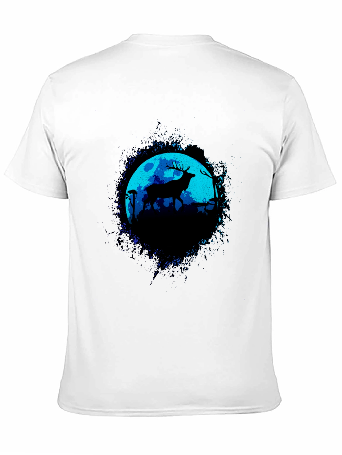 Deer Silhouette Graphic Tee - Moonlit Forest
