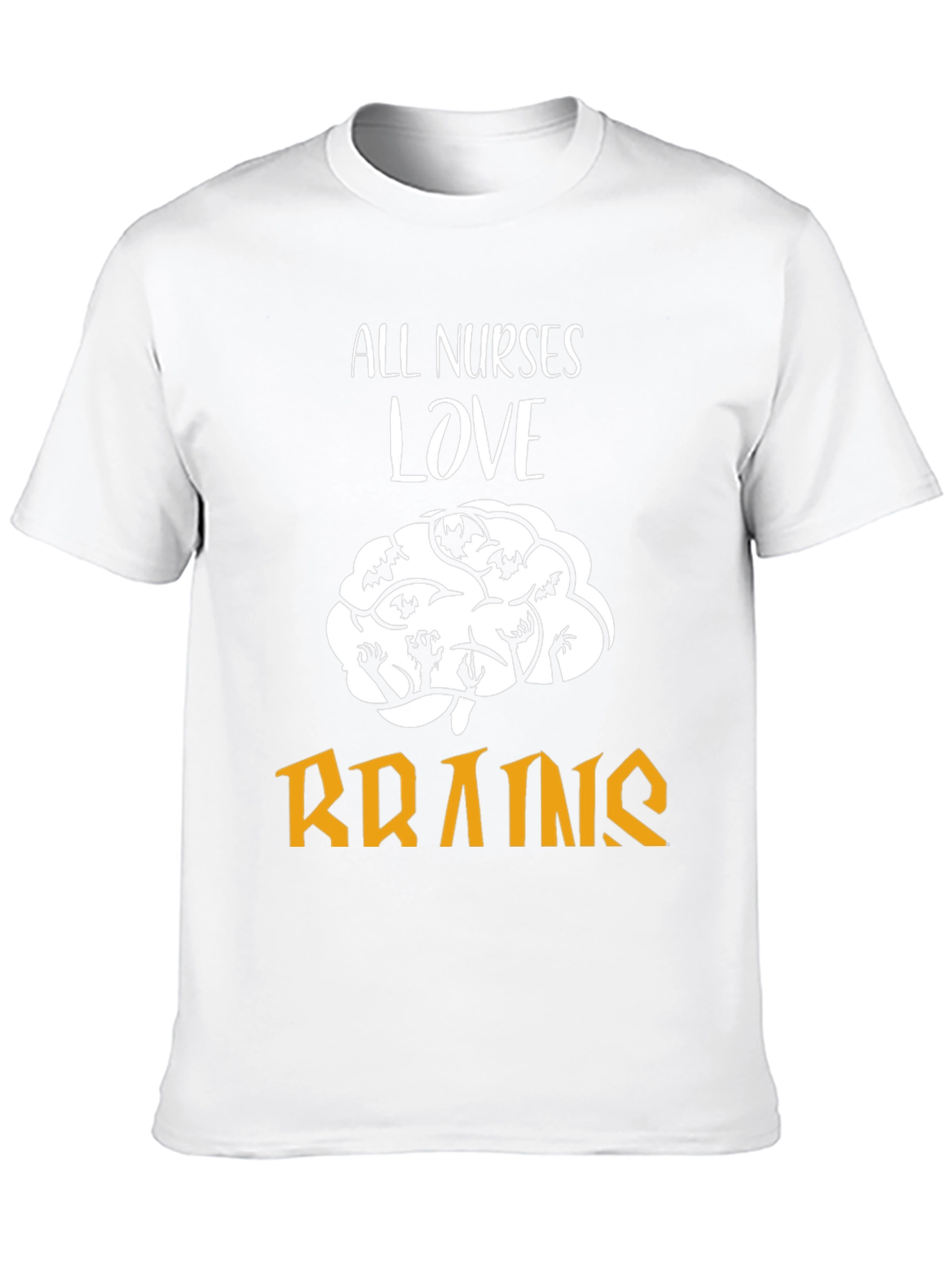 All Nurses Love Brains T-Shirt Funny Halloween Tee