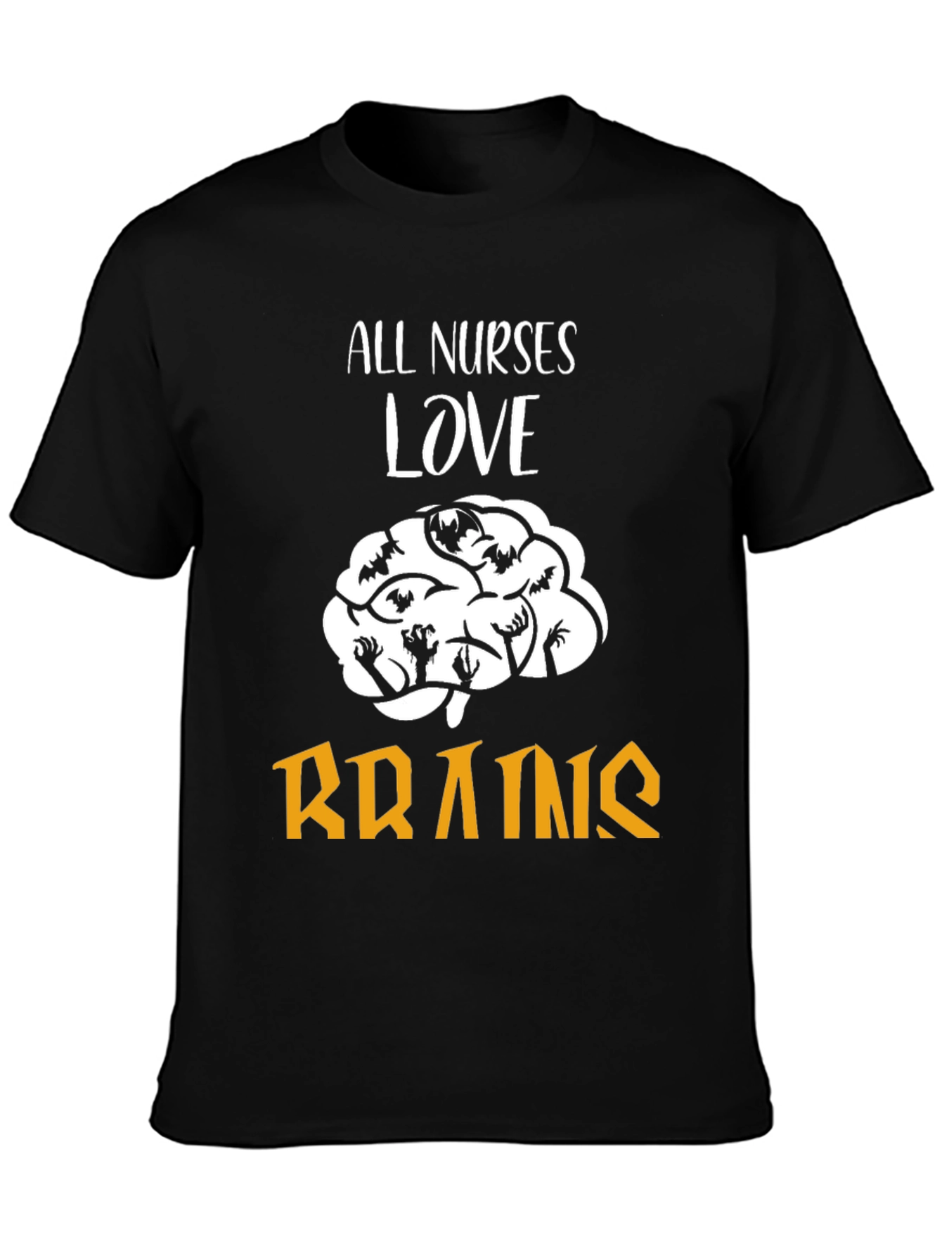 All Nurses Love Brains T-Shirt Funny Halloween Tee