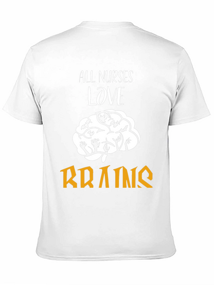 All Nurses Love Brains T-Shirt Funny Halloween Tee