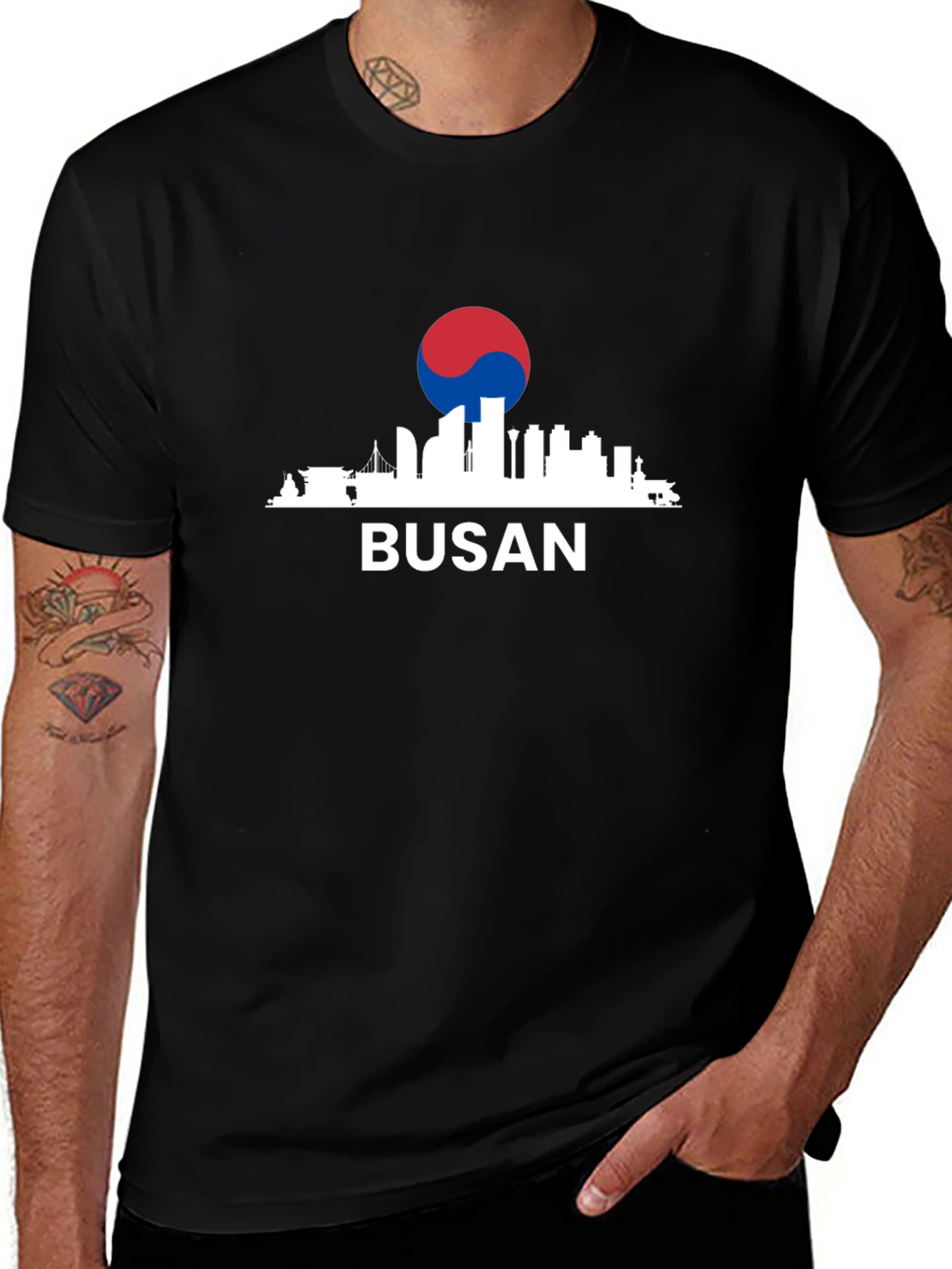 Busan Skyline Graphic T-Shirt