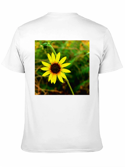 Sunflower Graphic Tee - Stylish Black Cotton T-Shirt