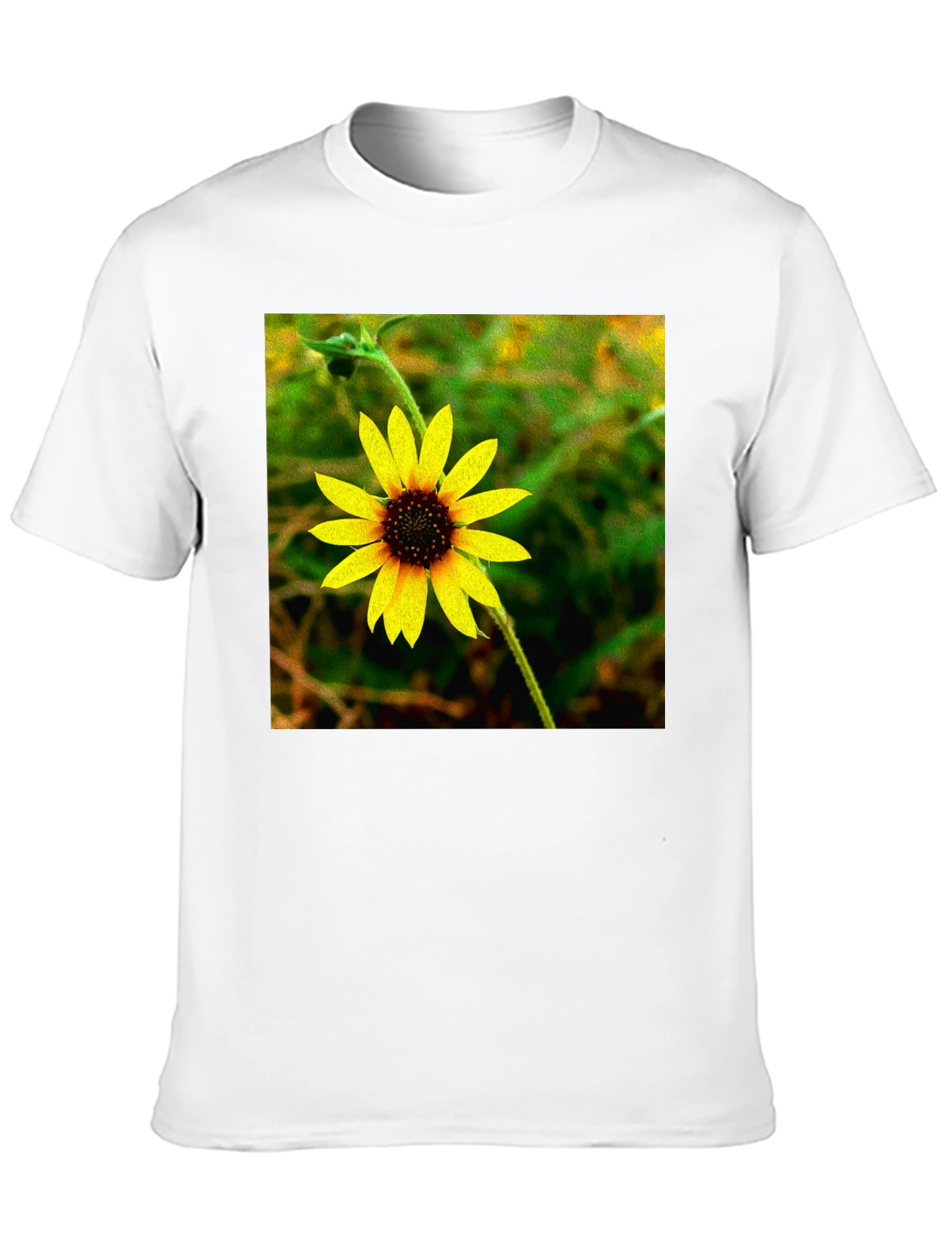Sunflower Graphic Tee - Stylish Black Cotton T-Shirt
