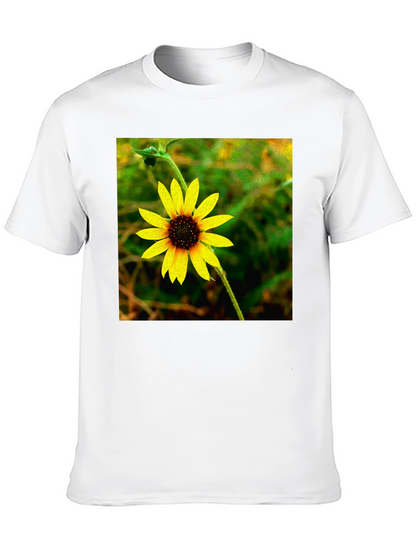 Sunflower Graphic Tee - Stylish Black Cotton T-Shirt
