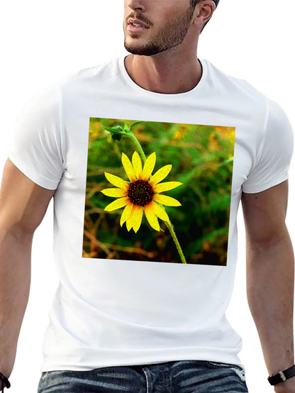 Sunflower Graphic Tee - Stylish Black Cotton T-Shirt