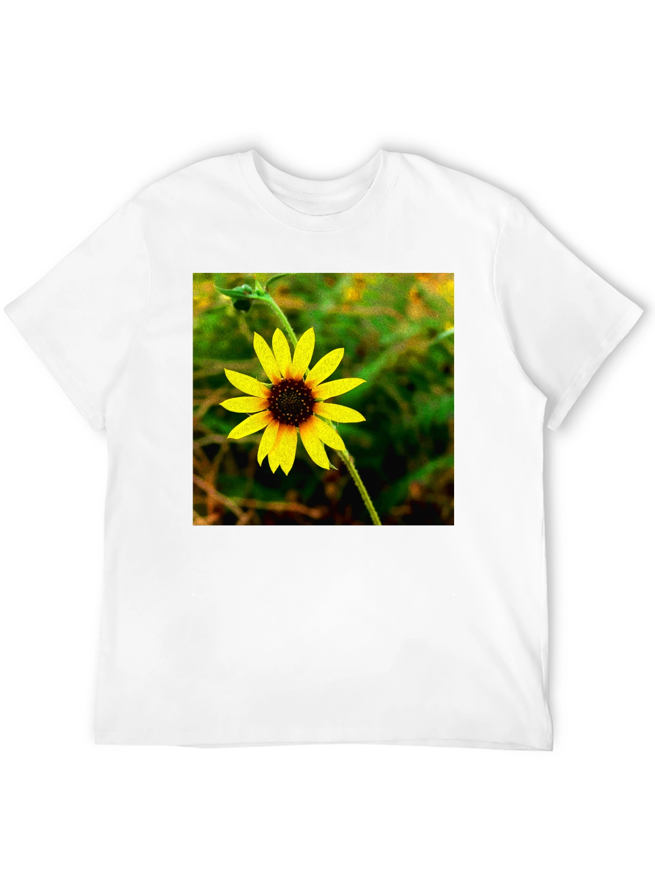 Sunflower Graphic Tee - Stylish Black Cotton T-Shirt