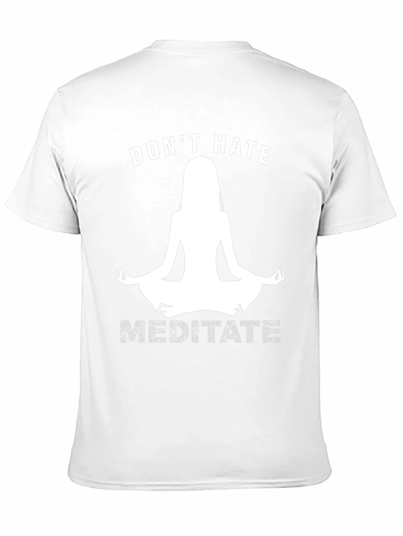 Dont Hate Meditate Black Graphic T-Shirt