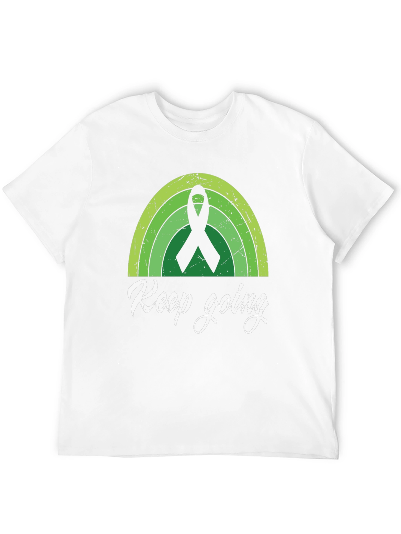 Keep Going Shirt - Green Ribbon Graphic Tee
