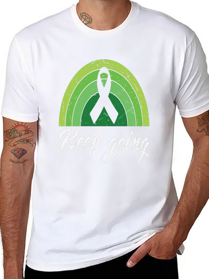 Keep Going Shirt - Green Ribbon Graphic Tee
