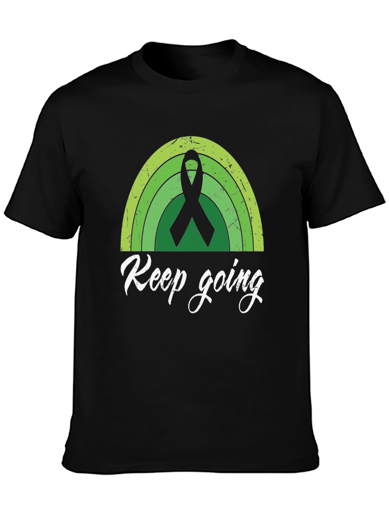 Keep Going Shirt - Green Ribbon Graphic Tee