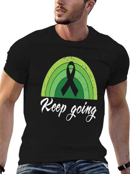 Keep Going Shirt - Green Ribbon Graphic Tee