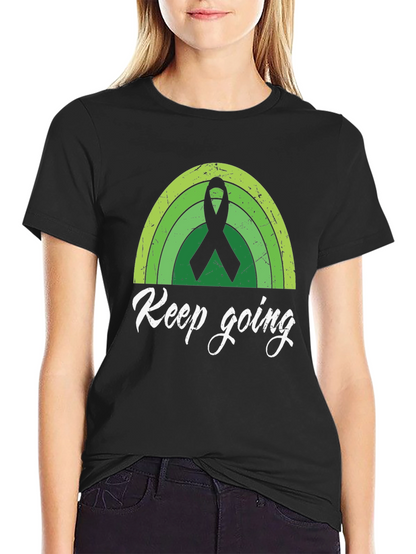 Keep Going Shirt - Green Ribbon Graphic Tee