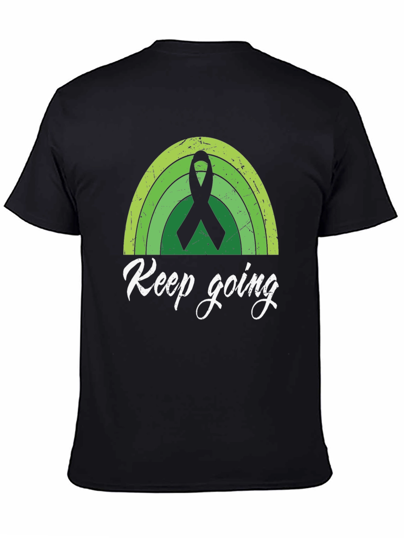 Keep Going Shirt - Green Ribbon Graphic Tee