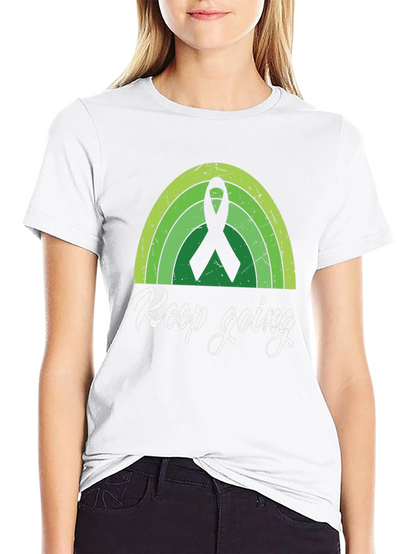 Keep Going Shirt - Green Ribbon Graphic Tee