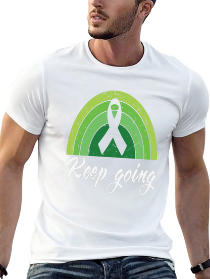 Keep Going Shirt - Green Ribbon Graphic Tee