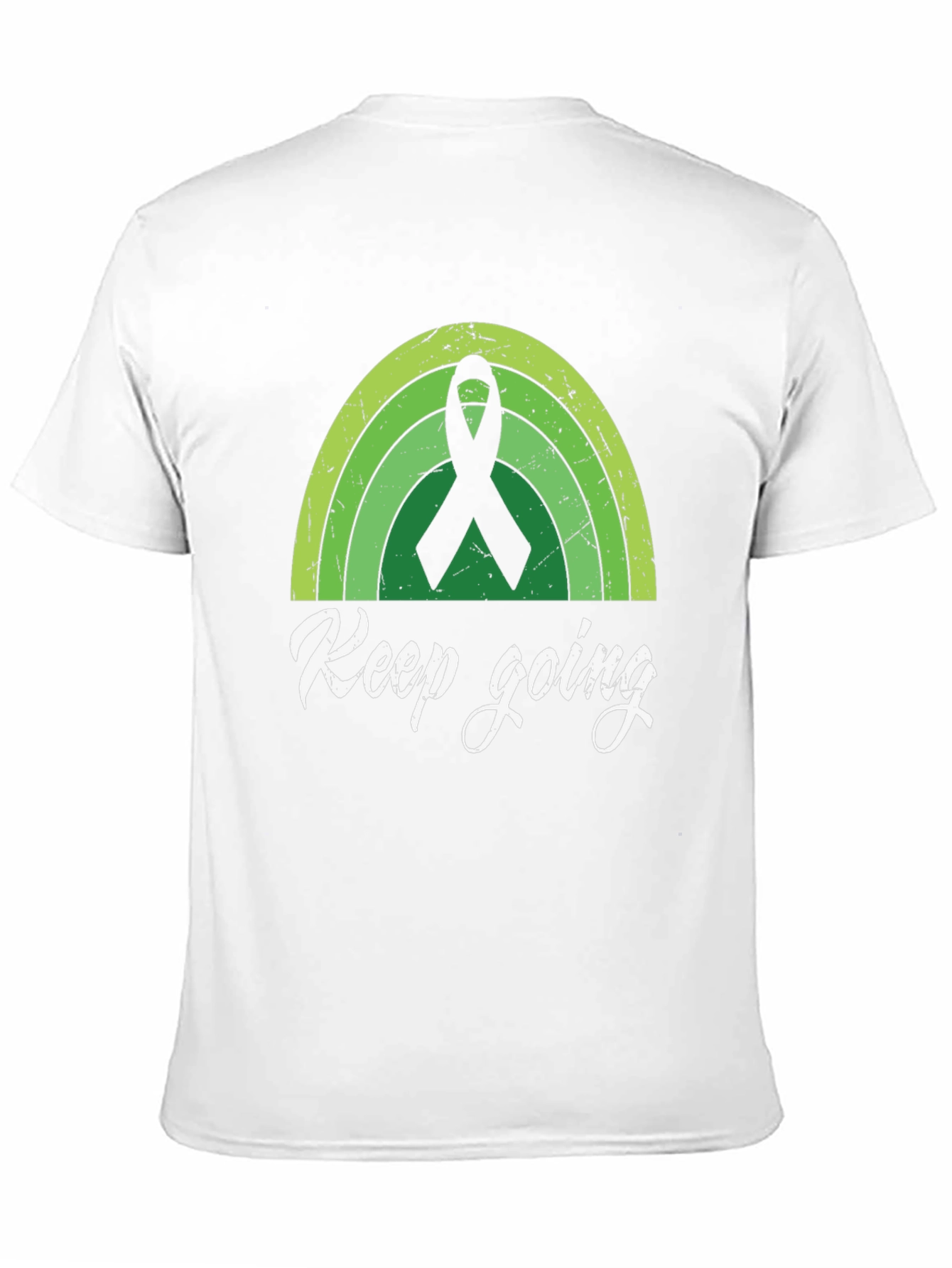 Keep Going Shirt - Green Ribbon Graphic Tee