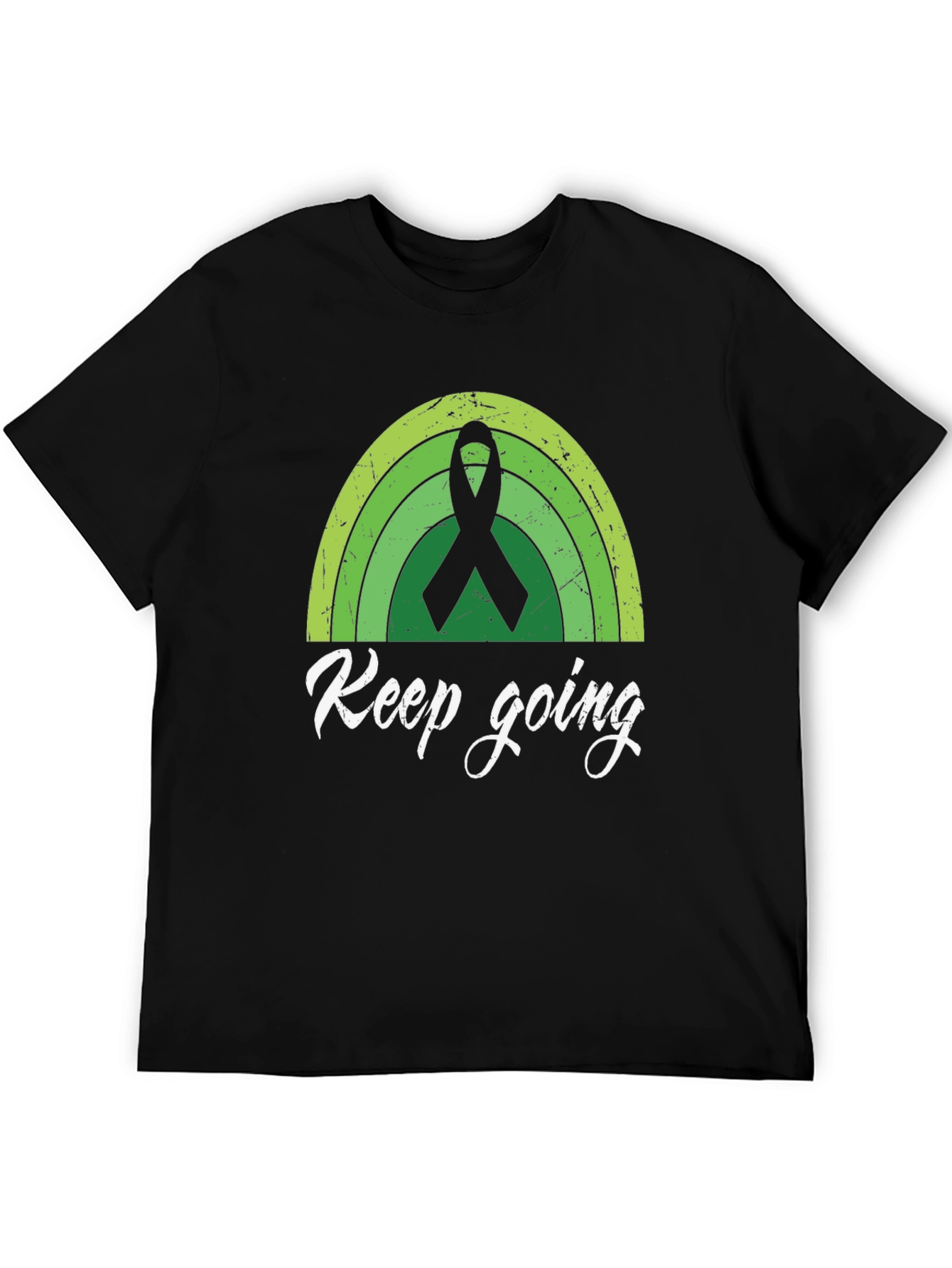 Keep Going Shirt - Green Ribbon Graphic Tee