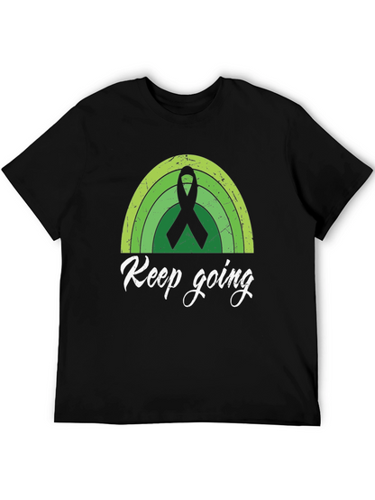 Keep Going Shirt - Green Ribbon Graphic Tee