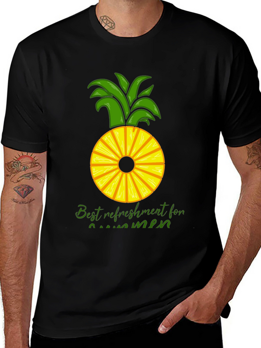 Pineapple Slice Graphic Tee - Best Refreshment For Summer