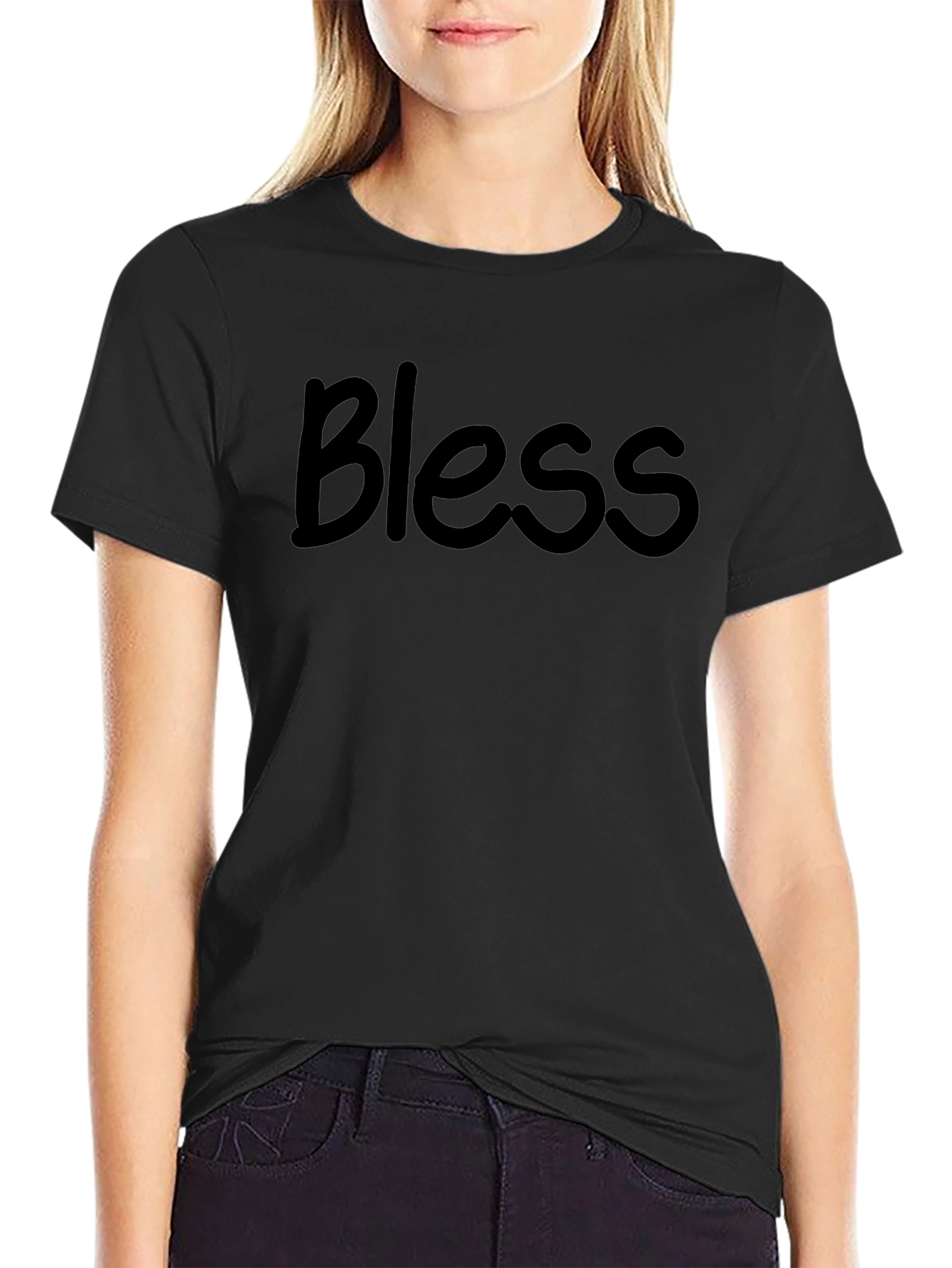 Bless Graphic Tee - Stylish Mens Black T-Shirt