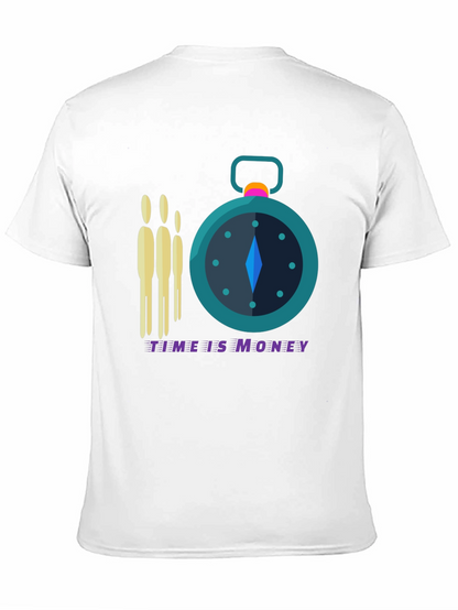 Time is Money Graphic Tee - Black Crew Neck