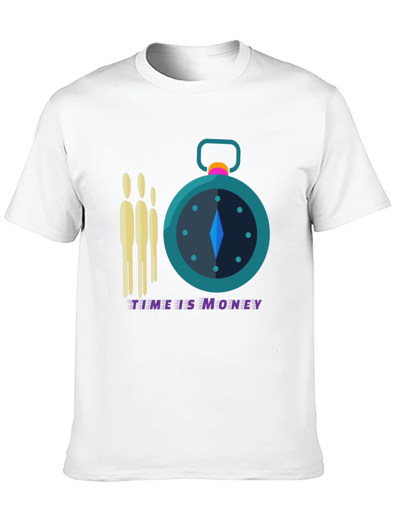 Time is Money Graphic Tee - Black Crew Neck