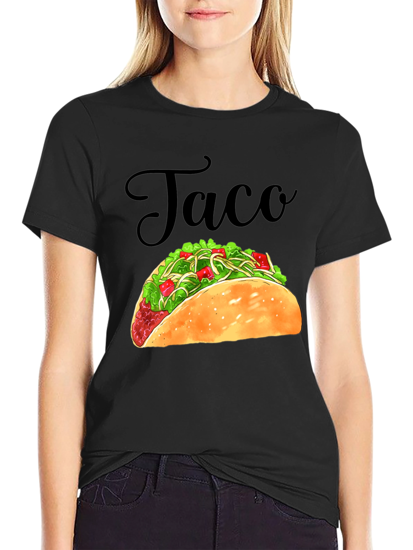 Taco Graphic Black T-Shirt - Foodie Tee