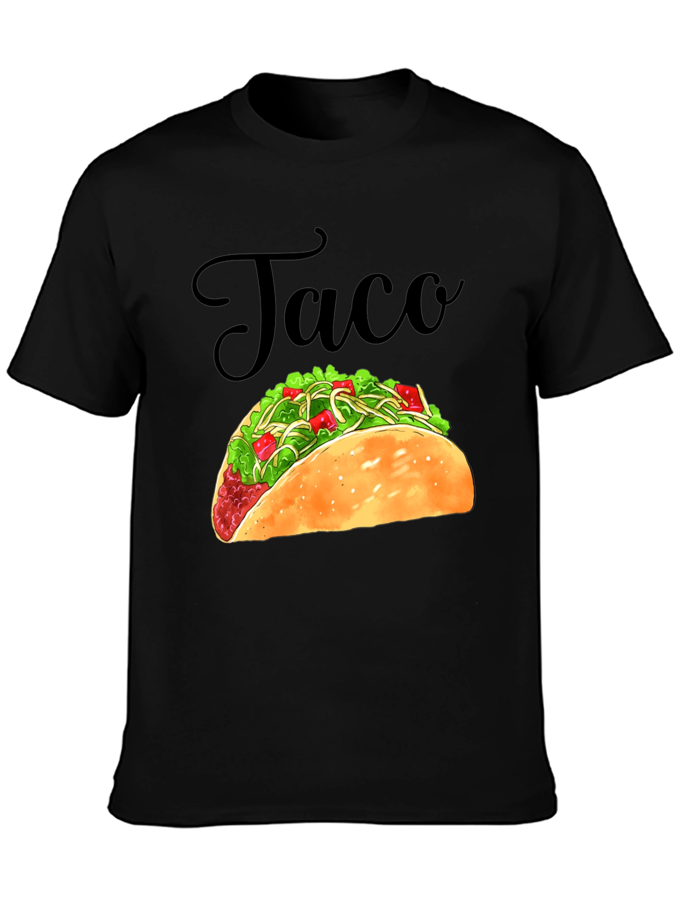 Taco Graphic Black T-Shirt - Foodie Tee