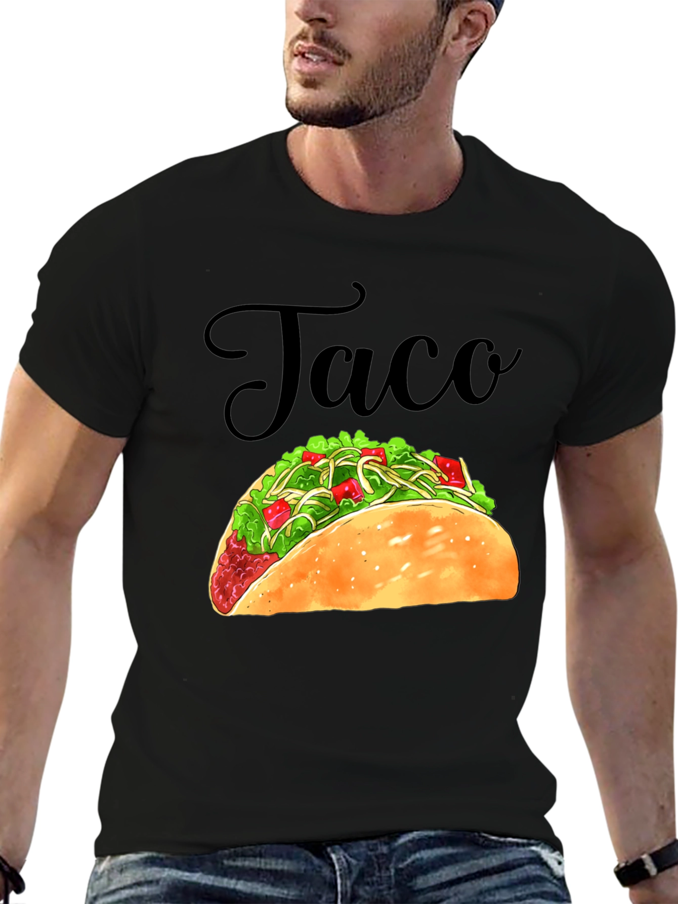 Taco Graphic Black T-Shirt - Foodie Tee