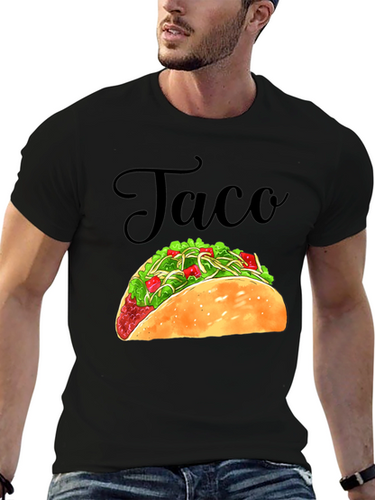 Taco Graphic Black T-Shirt - Foodie Tee