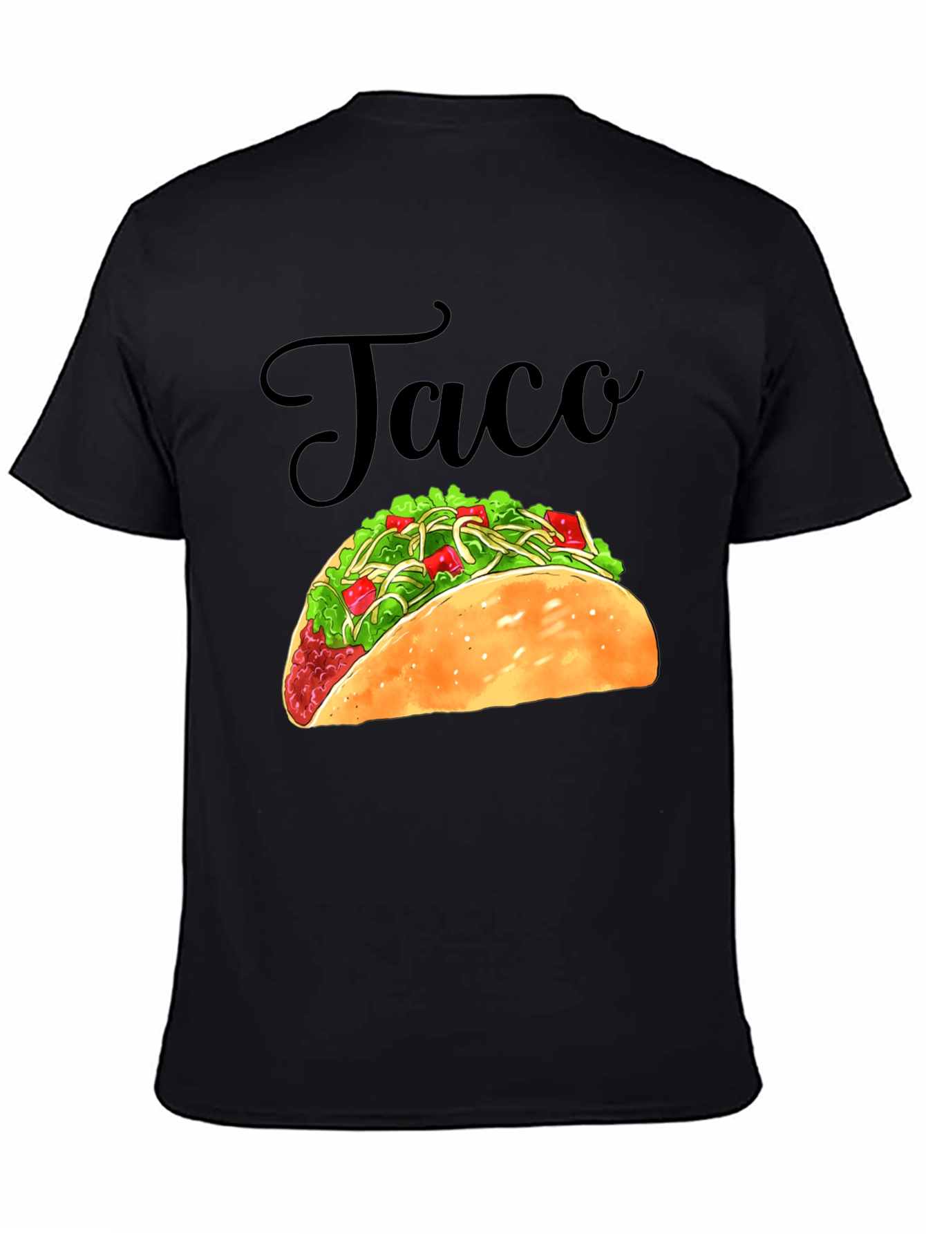 Taco Graphic Black T-Shirt - Foodie Tee