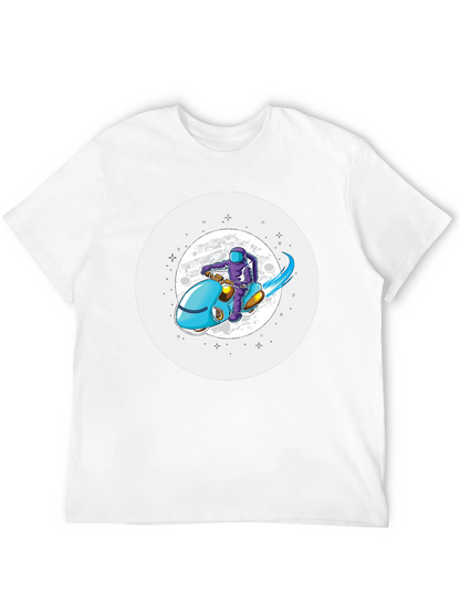 Astronaut on Scooter Graphic Tee - Stylish Comfort