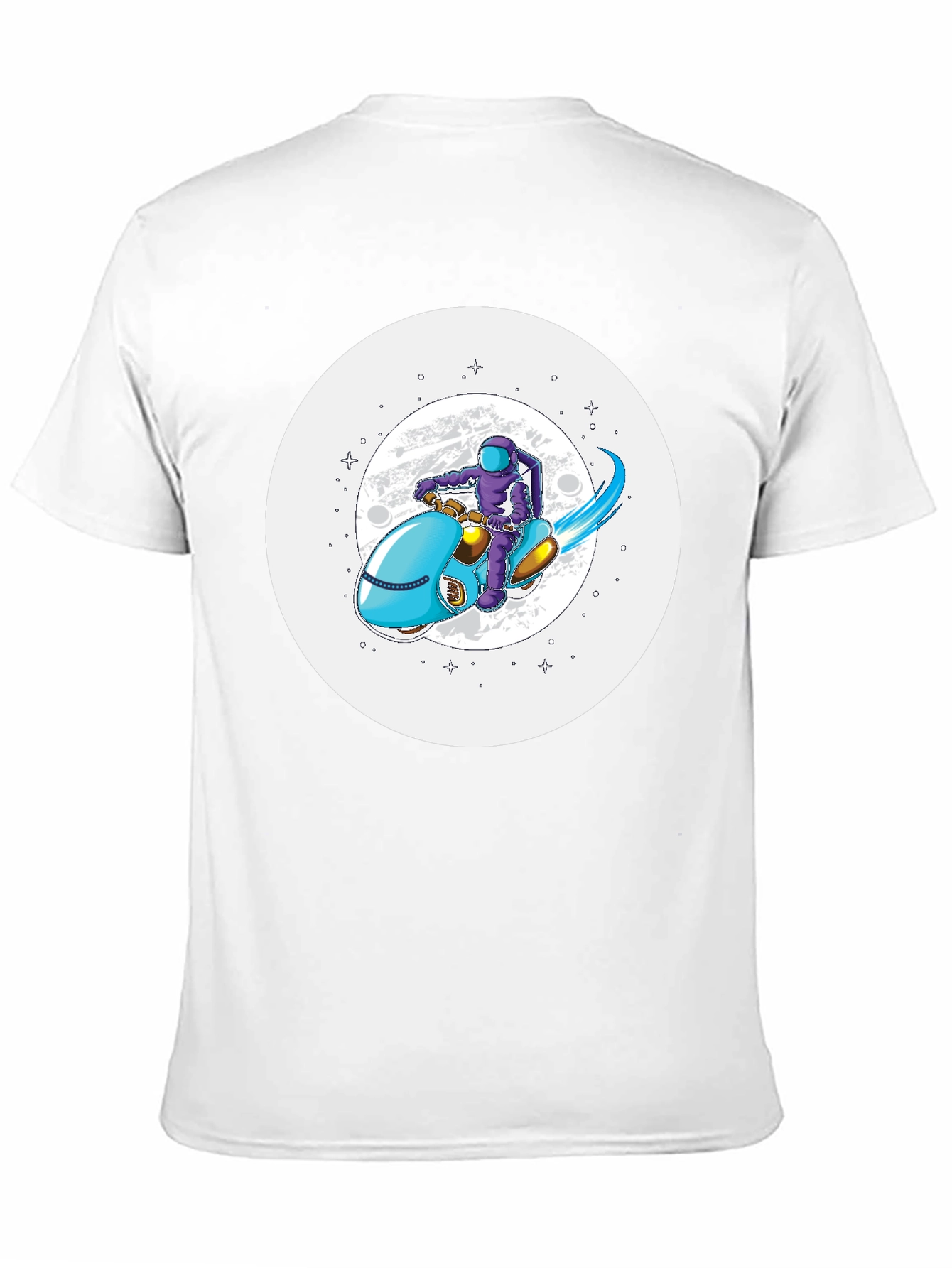 Astronaut on Scooter Graphic Tee - Stylish Comfort