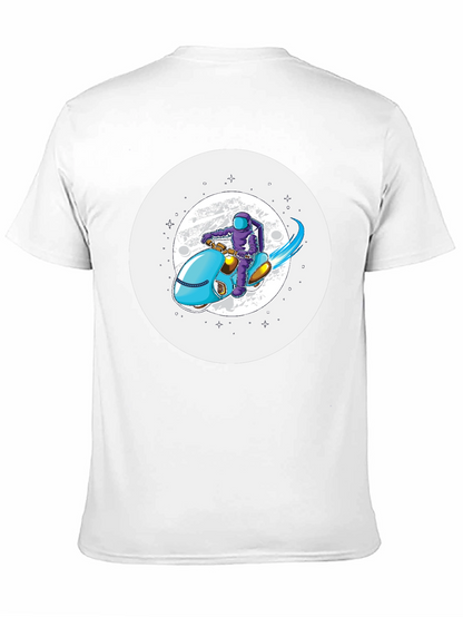 Astronaut on Scooter Graphic Tee - Stylish Comfort