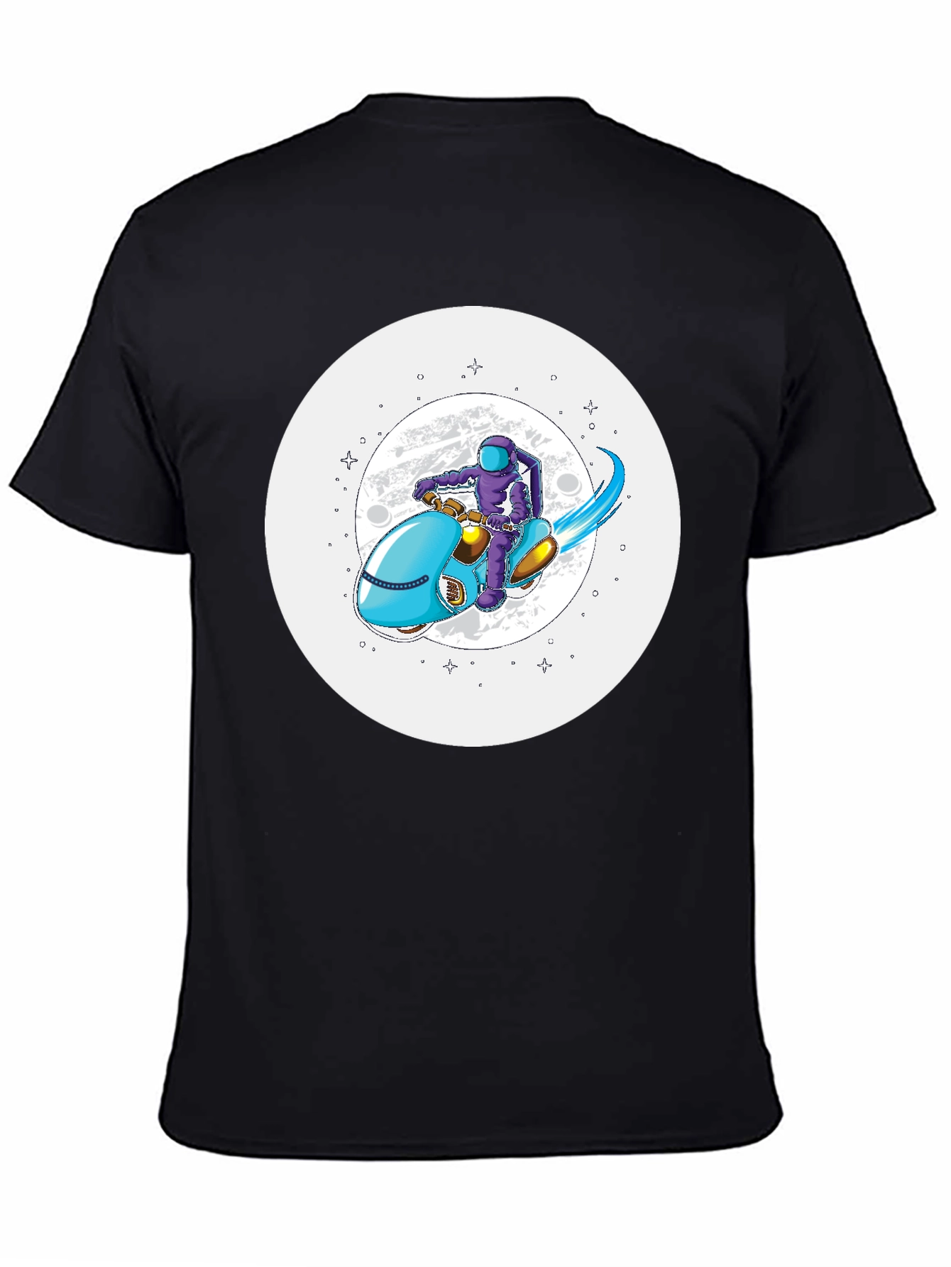 Astronaut on Scooter Graphic Tee - Stylish Comfort