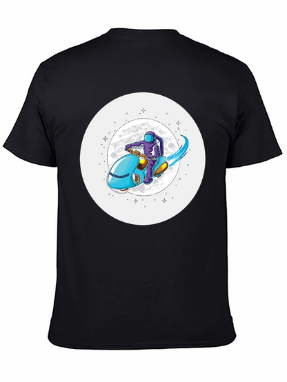 Astronaut on Scooter Graphic Tee - Stylish Comfort
