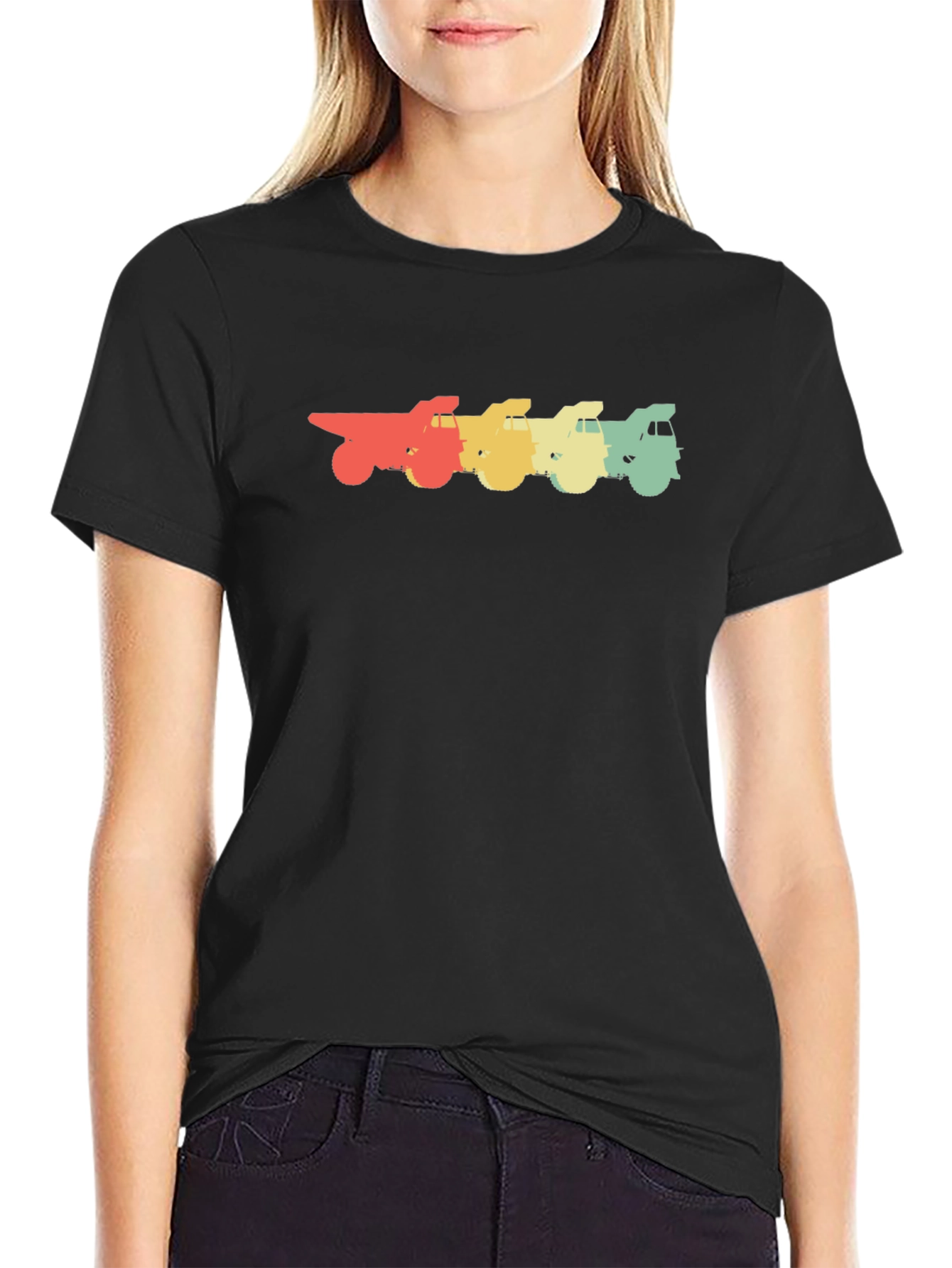 Retro Truck Graphic Tee - Black