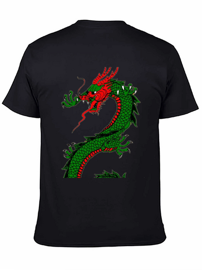Dragon Graphic Tee - Red and Green Dragon Design