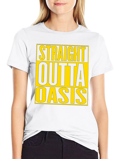 Straight Outta Oasis T-Shirt - Black Cotton Tee