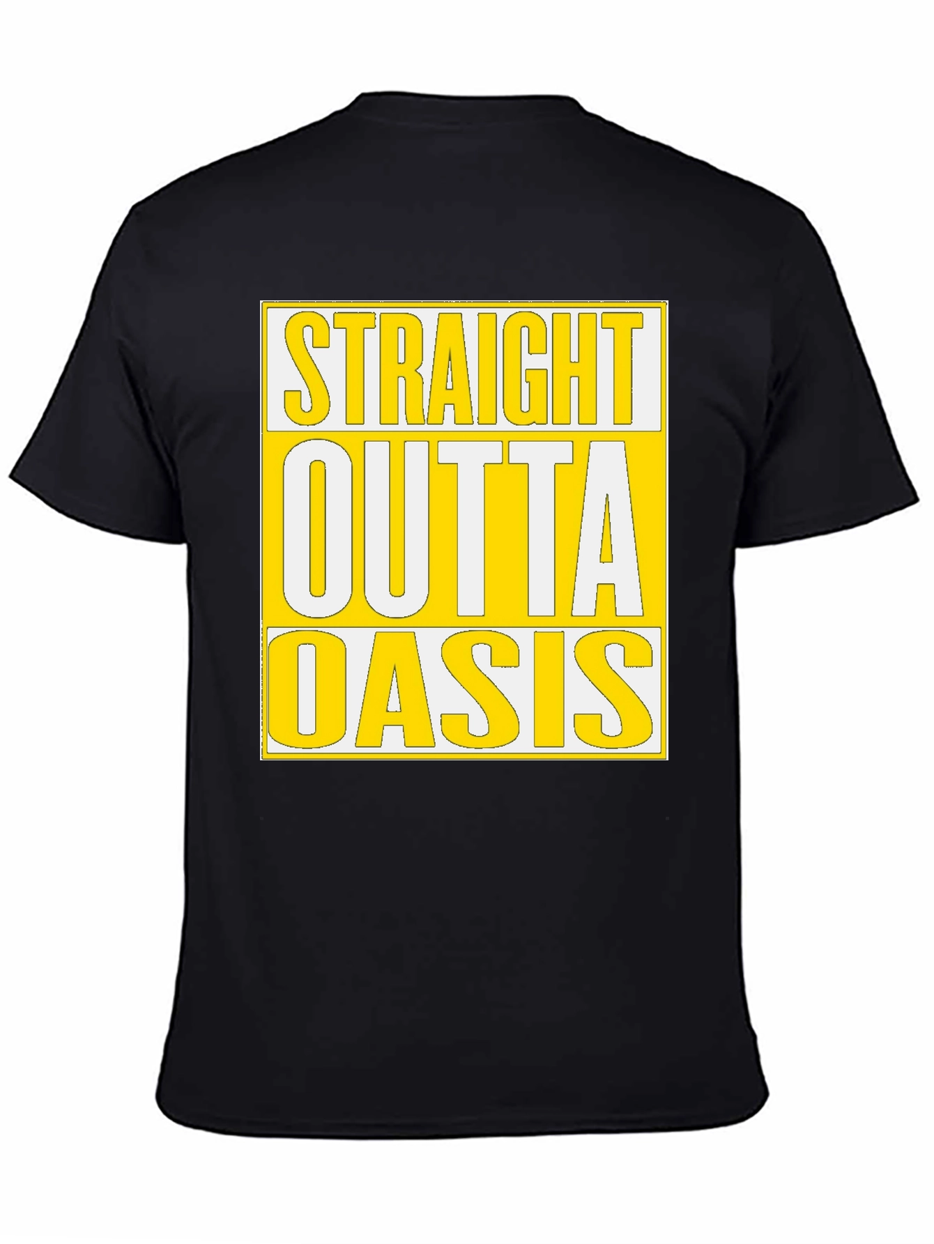 Straight Outta Oasis T-Shirt - Black Cotton Tee