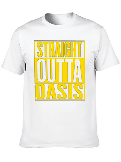 Straight Outta Oasis T-Shirt - Black Cotton Tee